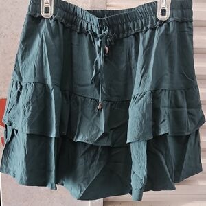 Teal Ruffled Women's Skirt
